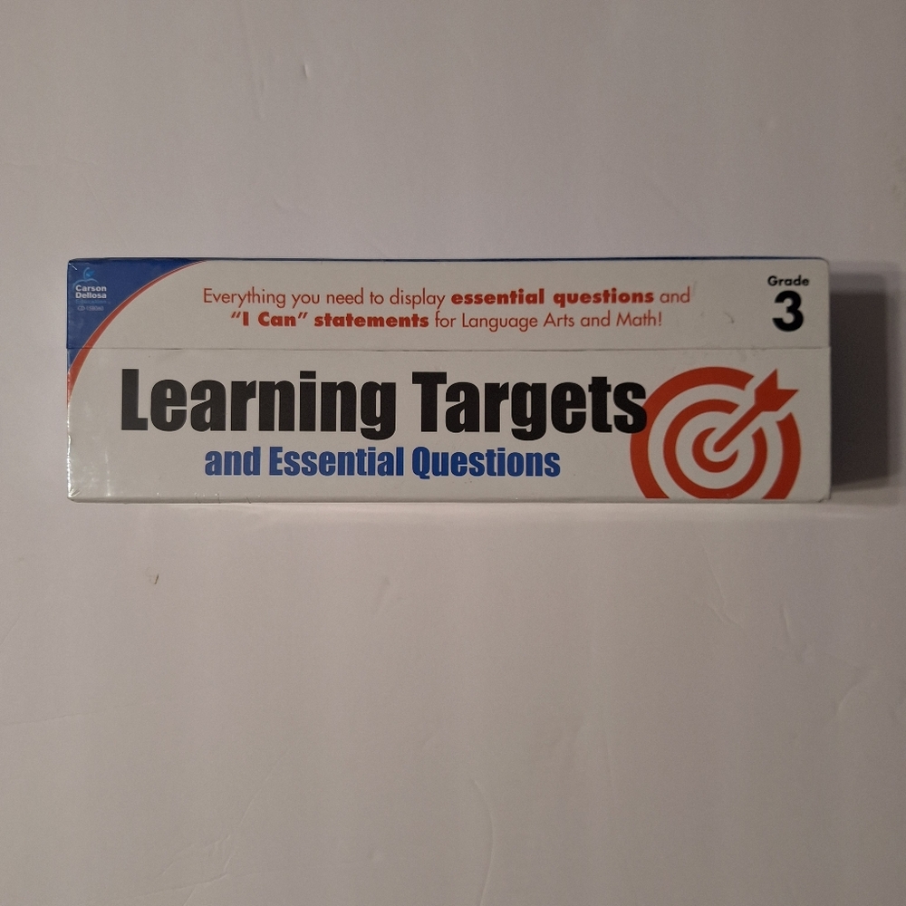 NWT Carson-Dellosa Learning Targets and Essential Questions Pocket Cha 3…
